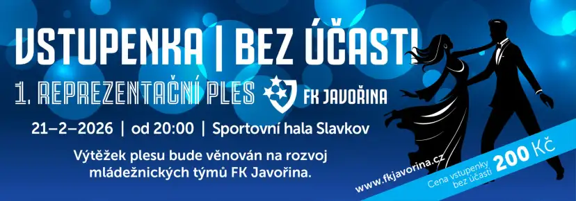 Vstupenka na ples FKJ - BEZ ÚČASTI (podpora klubu)