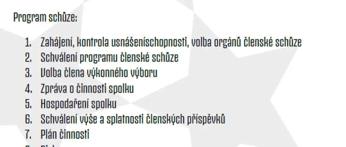 Členská schůze spolku