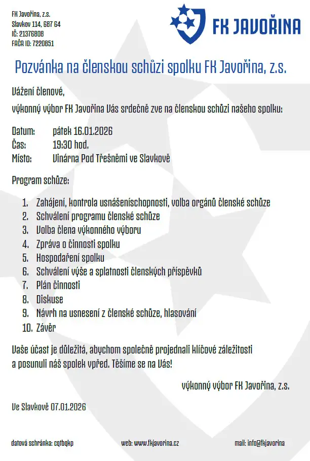 Členská schůze spolku